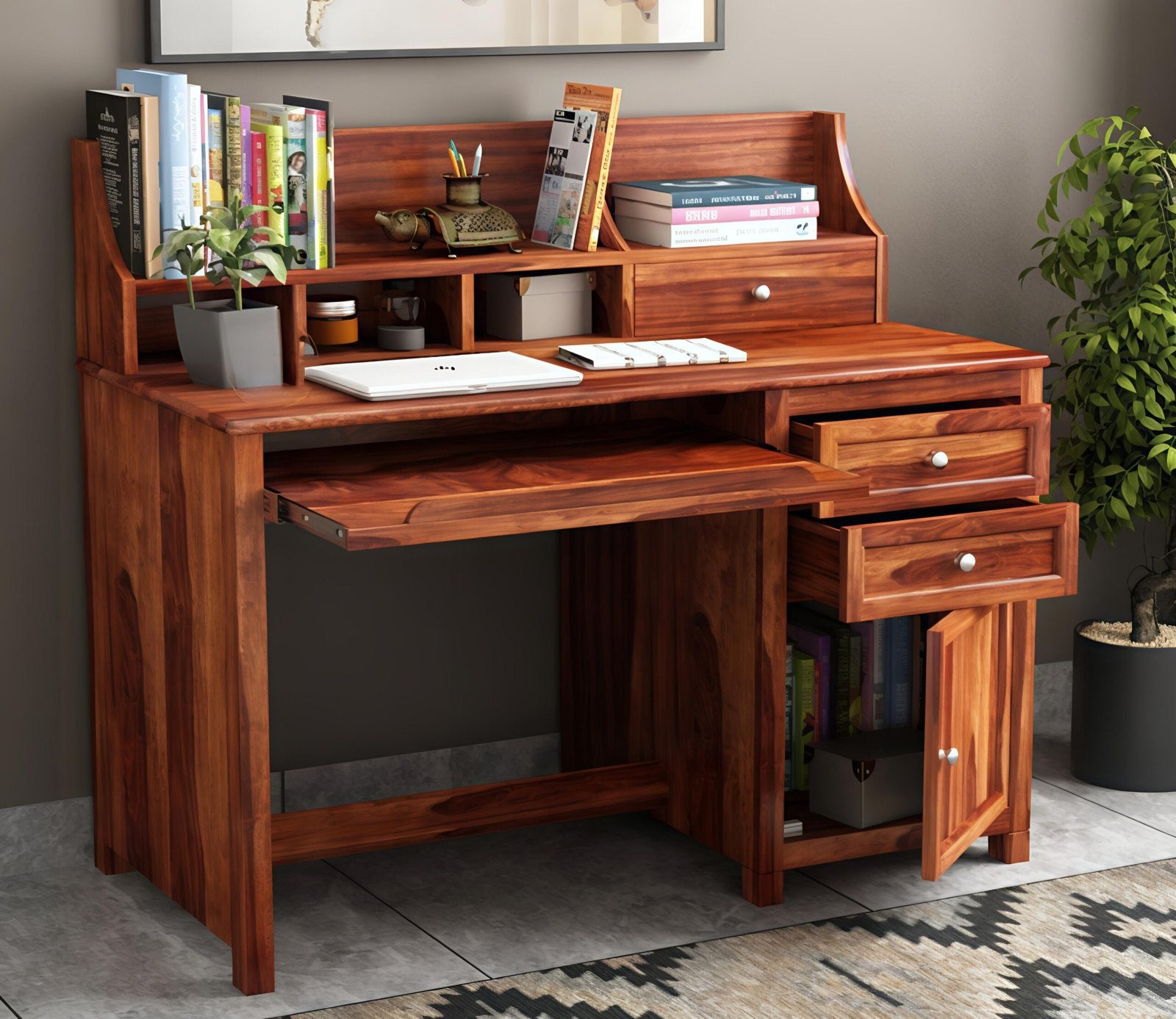 Lustrona Study Table Cum Shelf