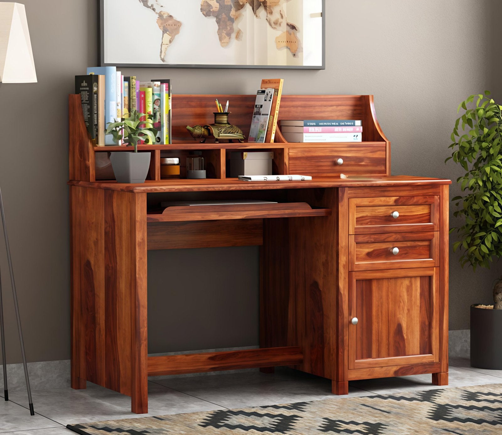 Lustrona Study Table Cum Shelf
