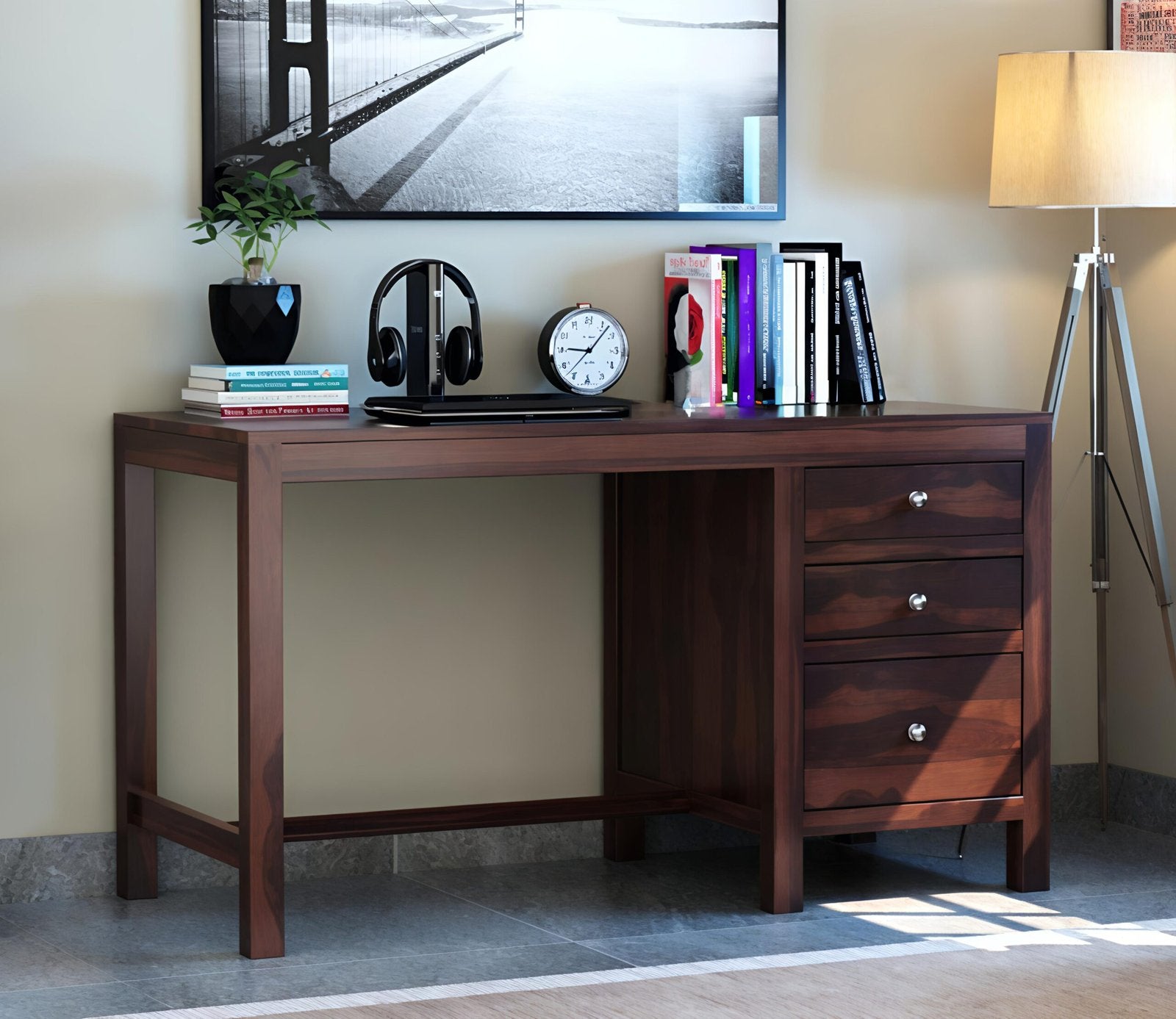 Cedarglow Study Table With Three Drawers