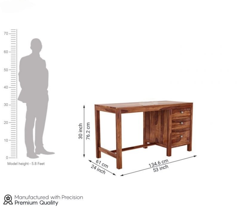 Cedarglow Study Table With Three Drawers