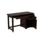 Glosswood Study Table with Two Drawers and Cabinet
