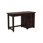 Glosswood Study Table with Two Drawers and Cabinet