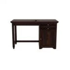 Glosswood Study Table with Two Drawers and Cabinet