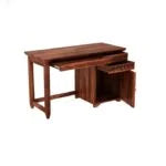 Glosswood Study Table with Two Drawers and Cabinet