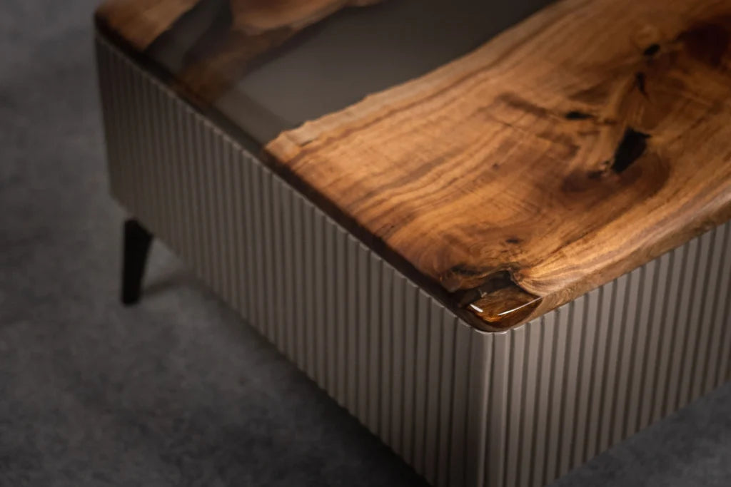 Walnora Modern Wooden Coffee Table with Storage Drawer