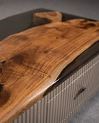 Walnora Modern Wooden Coffee Table with Storage Drawer