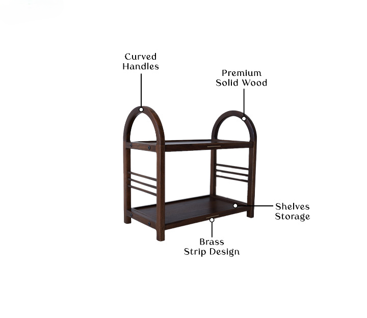 Mivra Solid Wood Kitchen Rack