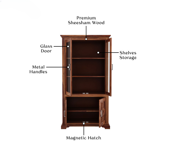 Craftory Double Door Crockery Unit