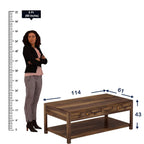 Drizzlo Solid Sheesham Wood Coffee Table