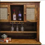 Glaspin Wood Bar Cabinet
