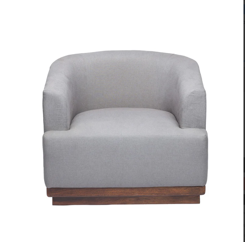 One Seater Sofa In Grey Brown