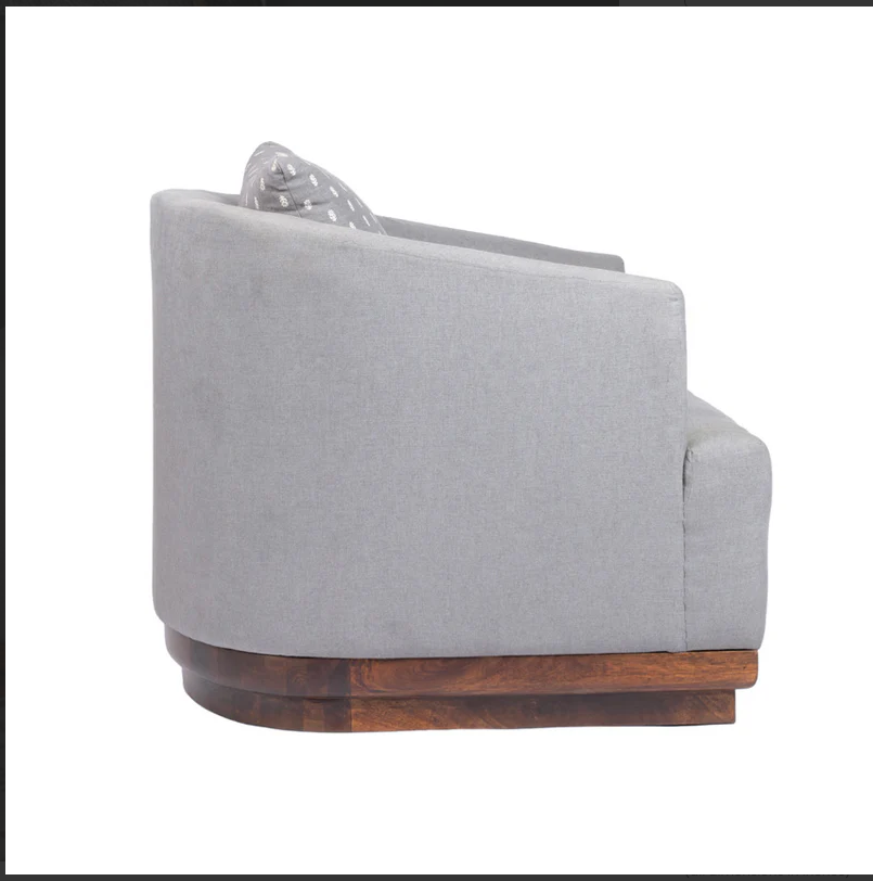 One Seater Sofa In Grey Brown