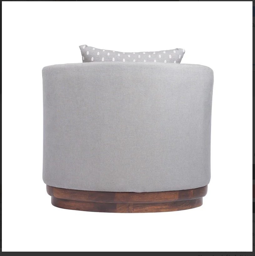 One Seater Sofa In Grey Brown