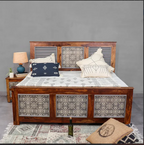 Slumbra Solid Wood Bed With Hand Painting