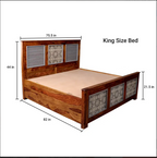 Slumbra Solid Wood Bed With Hand Painting