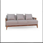 Modario Rattan Sofa 3 Seater Textured Light Brown