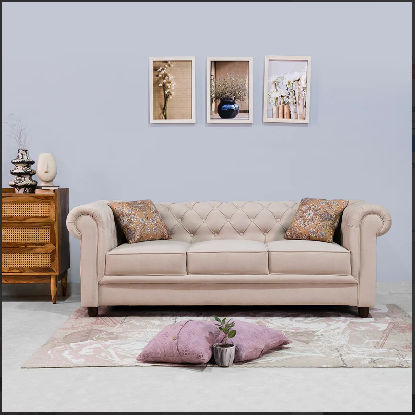Bellasso 3 Seater Sofa In Premium Lethrite Babric