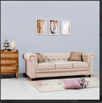 Bellasso 3 Seater Sofa In Premium Lethrite Babric