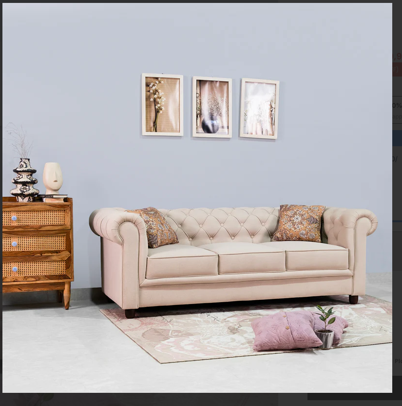 Bellasso 3 Seater Sofa In Premium Lethrite Babric