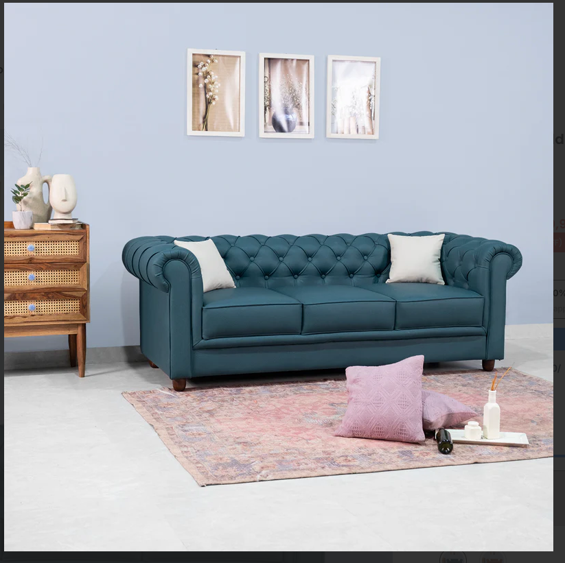 Bellasso 3 Seater Sofa In Premium Lethrite Babric