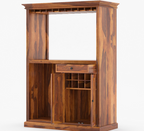 Houston Solid Wood Home Bar Cabinet With Fridge Space