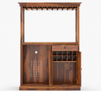 Houston Solid Wood Home Bar Cabinet With Fridge Space