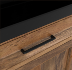 Marfa Two Tone Arched Bar Cabinet with Glass Doors