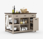 Gatlinburg Solid Wood Modern Small Kitchen Island with Storage