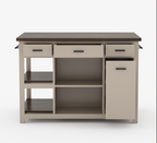 Gatlinburg Solid Wood Modern Small Kitchen Island with Storage
