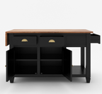 Geneva Solid Wood Kitchen Island Table With Drop leaf