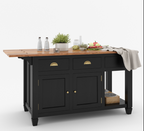 Geneva Solid Wood Kitchen Island Table With Drop leaf