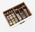 Casselton Solid Wood Two Tone White Kitchen Island with Storage