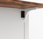 Casselton Solid Wood Two Tone White Kitchen Island with Storage