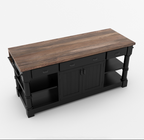 Medora Farmhouse Solid Wood Kitchen Island Table