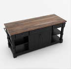 Medora Farmhouse Solid Wood Kitchen Island Table