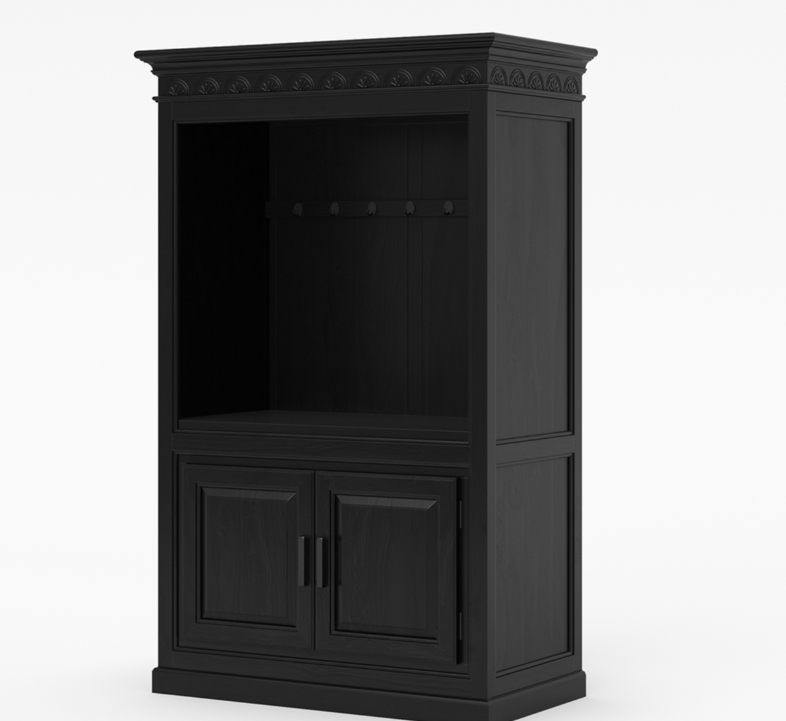 Wuppertal Solid Wood Traditional Kitchen Coffee Bar Hutch