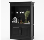 Wuppertal Solid Wood Traditional Kitchen Coffee Bar Hutch