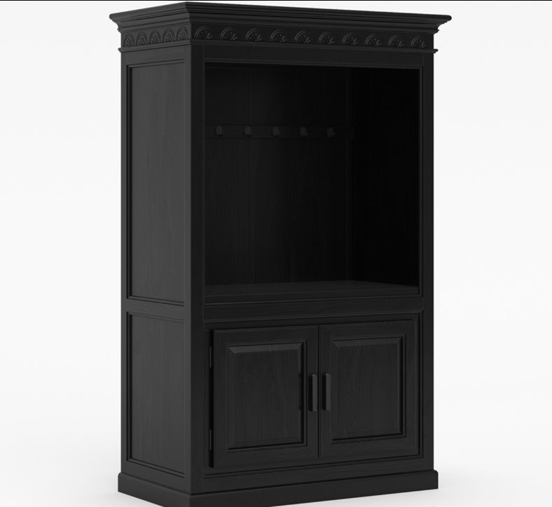 Wuppertal Solid Wood Traditional Kitchen Coffee Bar Hutch