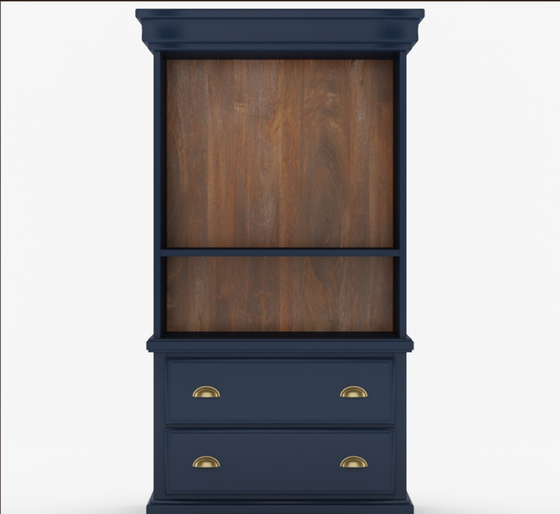 Stanton Rustic Solid Wood Home Coffee Bar Station