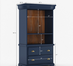 Stanton Rustic Solid Wood Home Coffee Bar Station