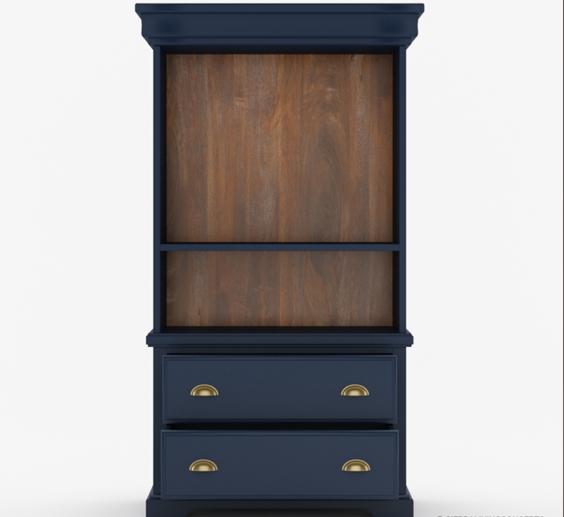 Stanton Rustic Solid Wood Home Coffee Bar Station