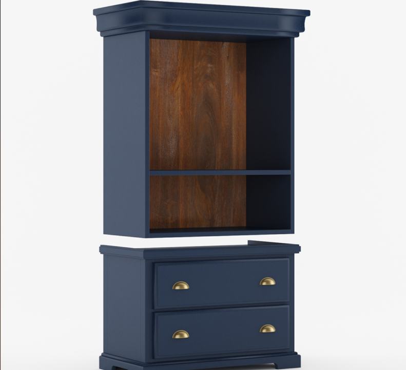 Stanton Rustic Solid Wood Home Coffee Bar Station