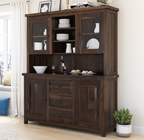 El Paso Solid Wood Dining Room Hutch with Glass Door