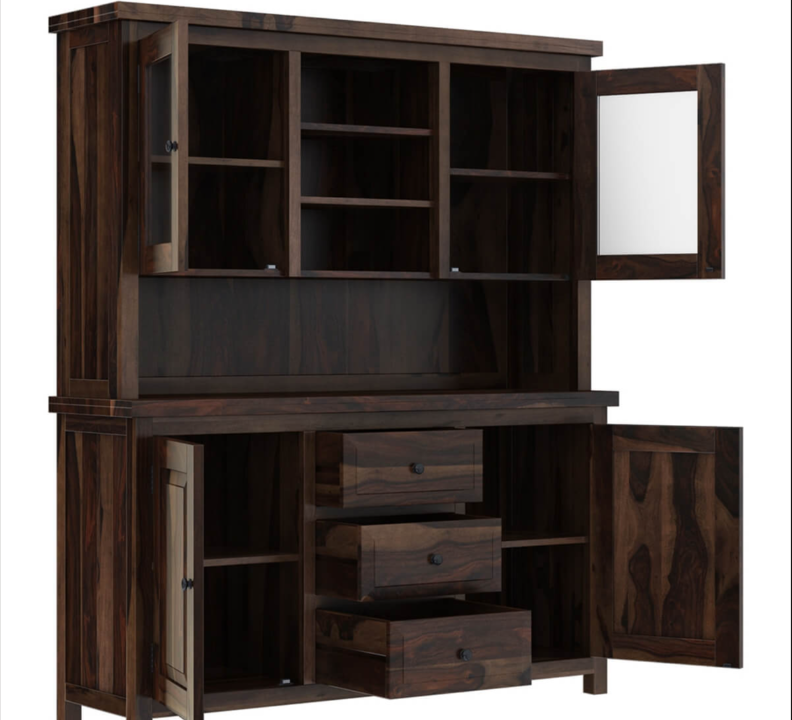 El Paso Solid Wood Dining Room Hutch with Glass Door
