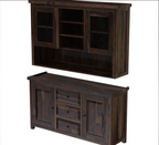 El Paso Solid Wood Dining Room Hutch with Glass Door