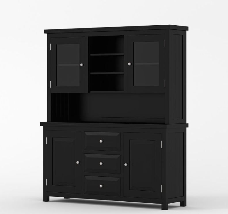 El Paso Solid Wood Dining Room Hutch with Glass Door