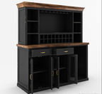Hamilton Two Tone Back Bar Hutch with Fridge Space