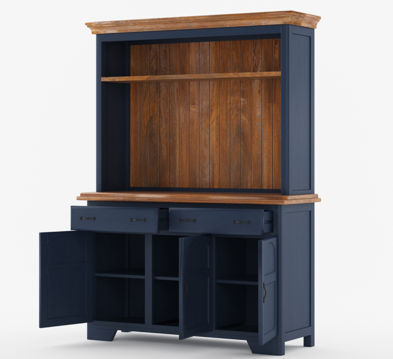 Stanton Rustic Solid Wood Home Coffee Bar Station