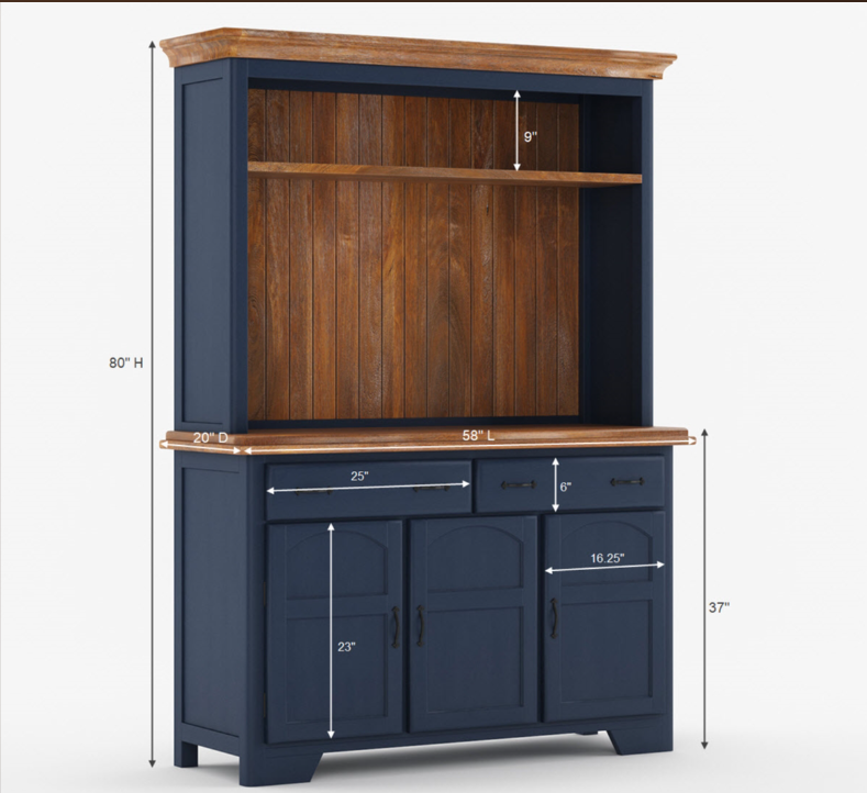 Stanton Rustic Solid Wood Home Coffee Bar Station