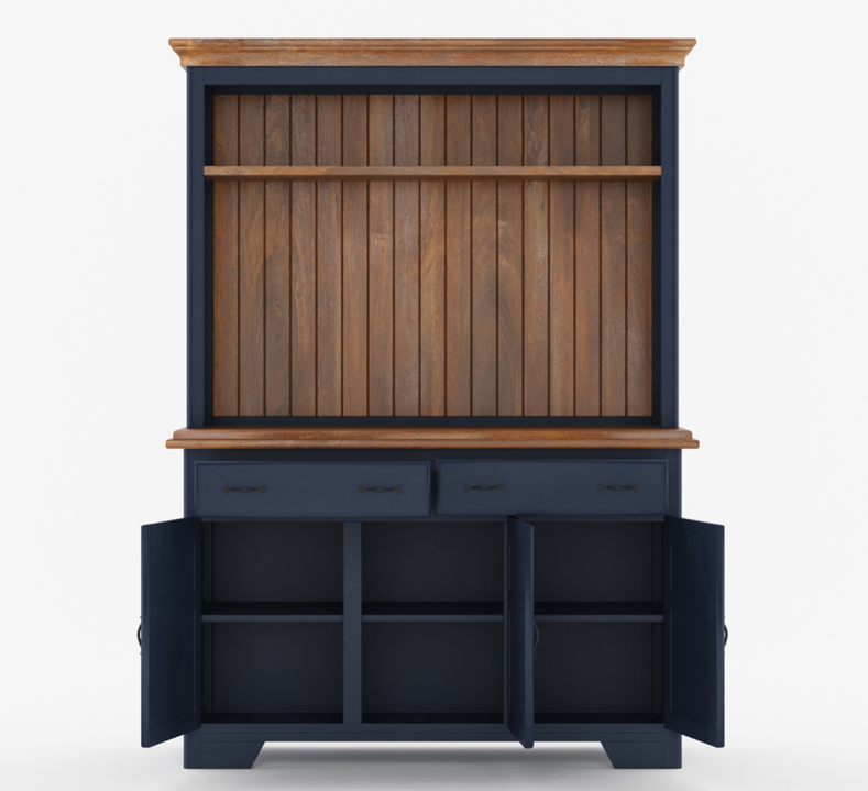 Stanton Rustic Solid Wood Home Coffee Bar Station